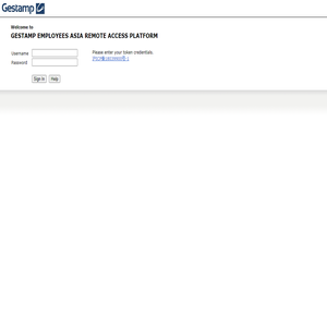 GESTAMP EMPLOYEES ASIA REMOTE ACCESS PLATFORM