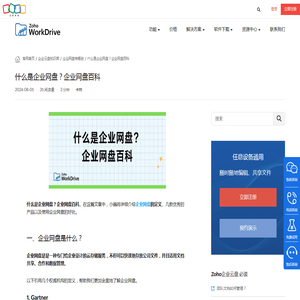 什么是企业网盘？企业网盘百科 - Zoho WorkDrive网盘